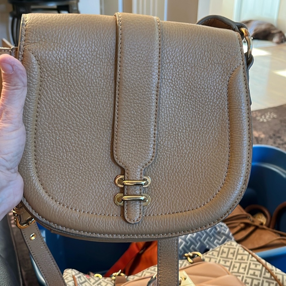 Tan Leather Crossbody Bag